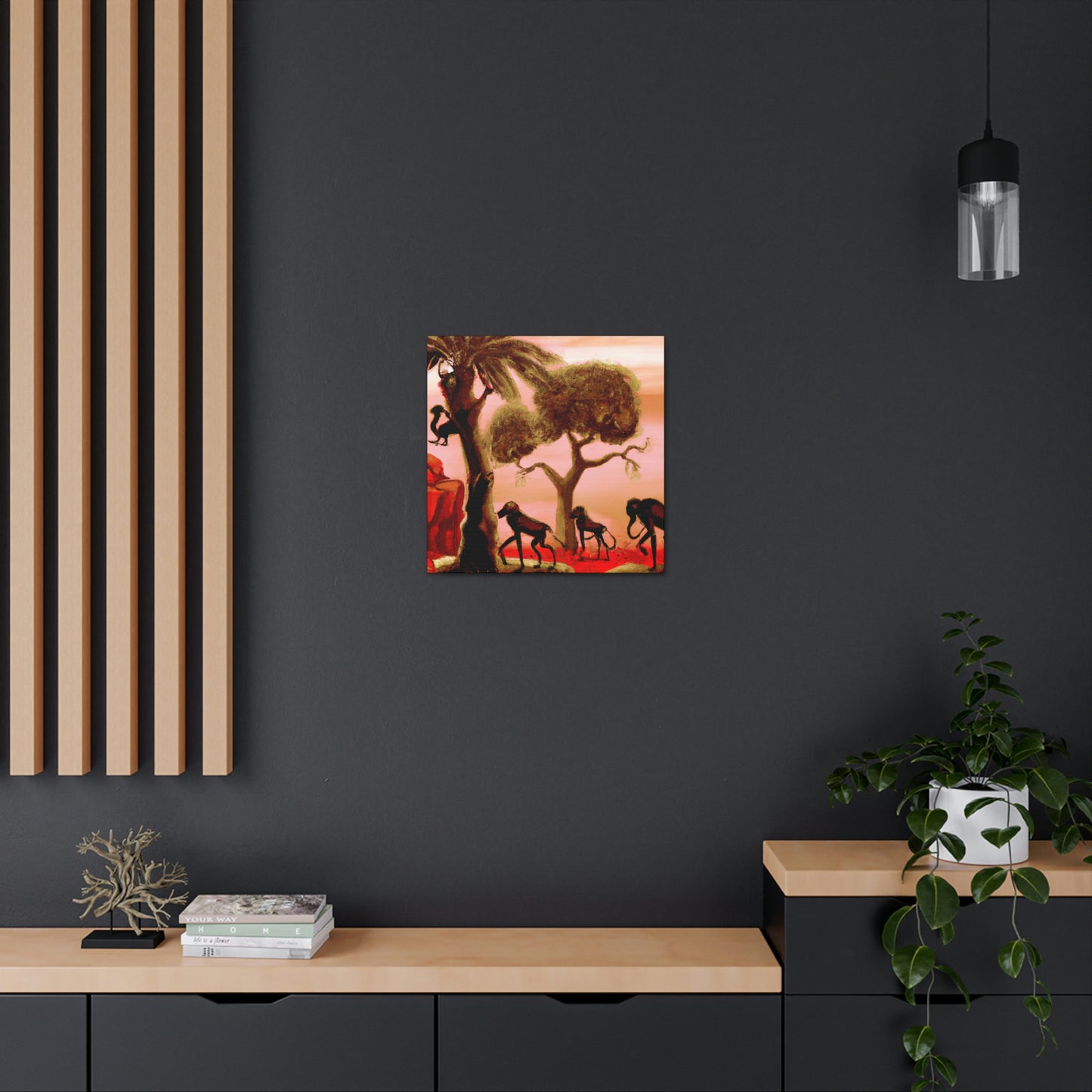 "Baboon Grandeur in Deco" - Canvas