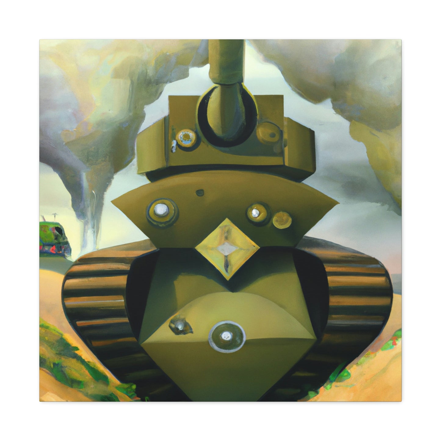 "Tank Turret Dreamscape" - Canvas