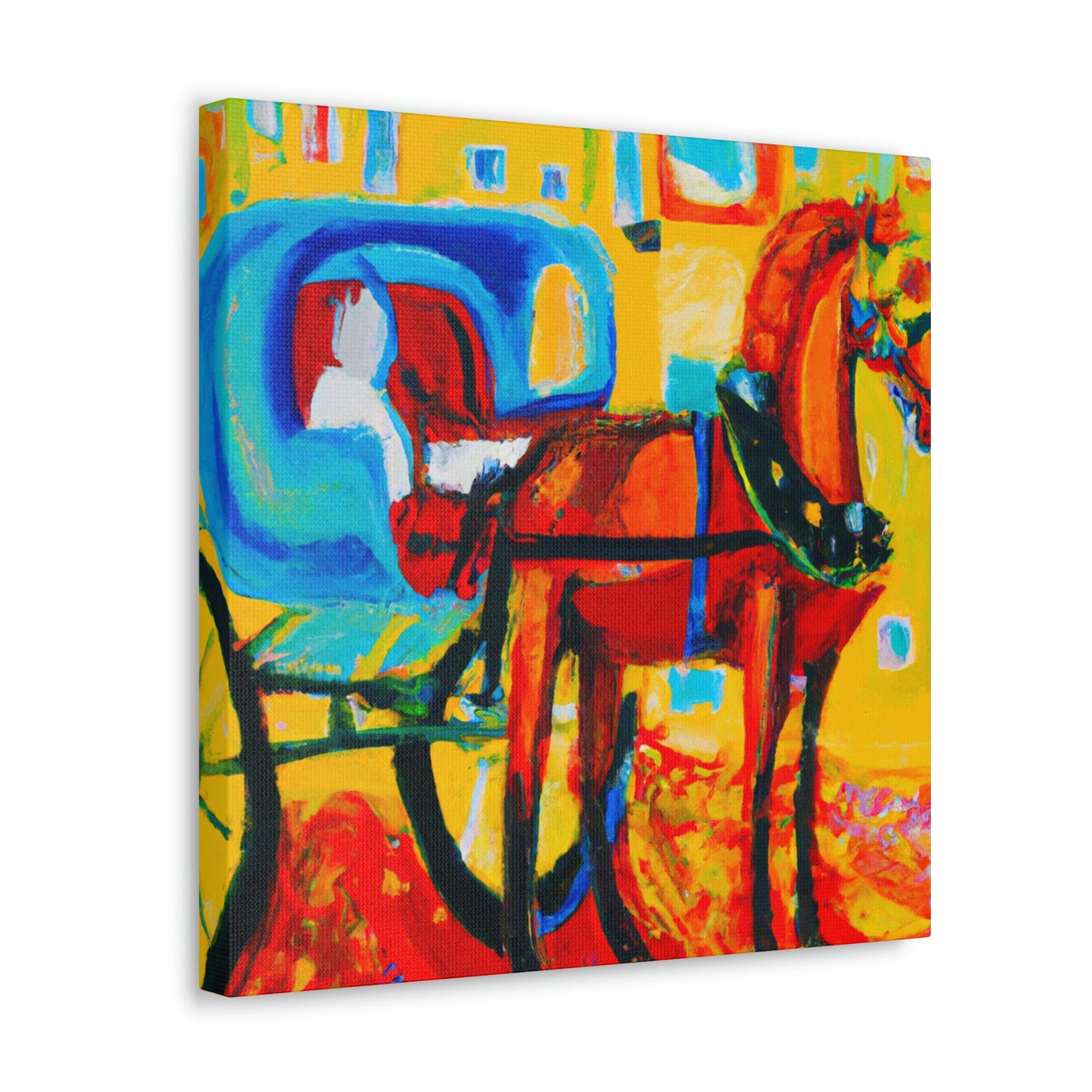 "Horse Drawn Carriage Ride" - Canvas