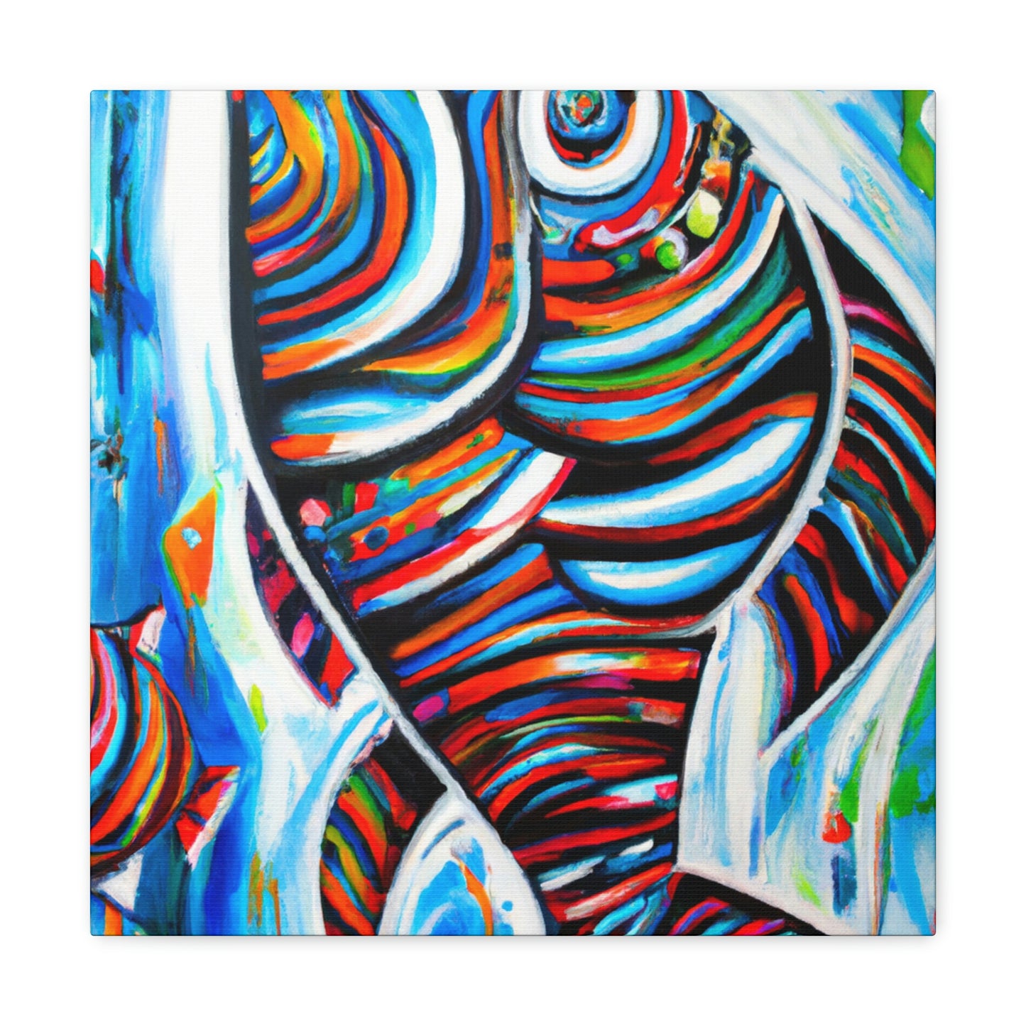 "Fish in Swirling Colors" - Canvas