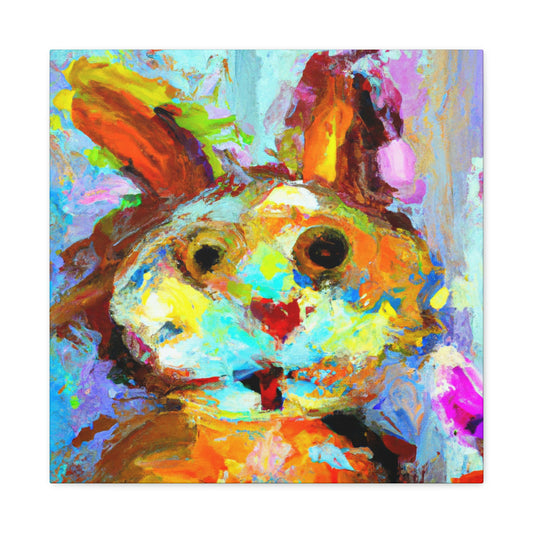 Rabbit meets Impressionism - Canvas