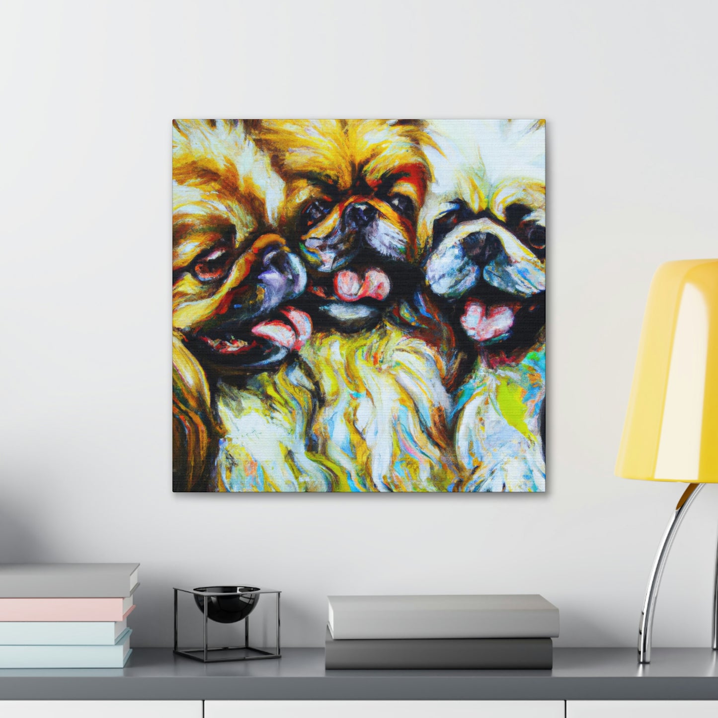 Pekingese Pride Expressionism - Canvas