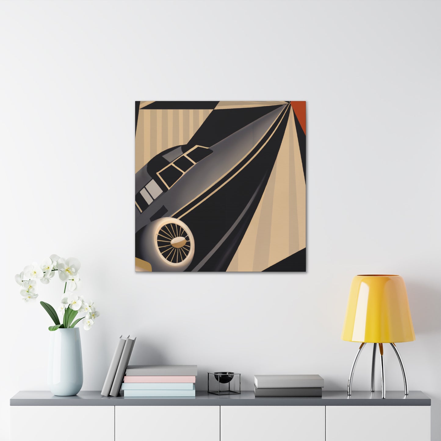 "Vintage Airplane Soaring" - Canvas