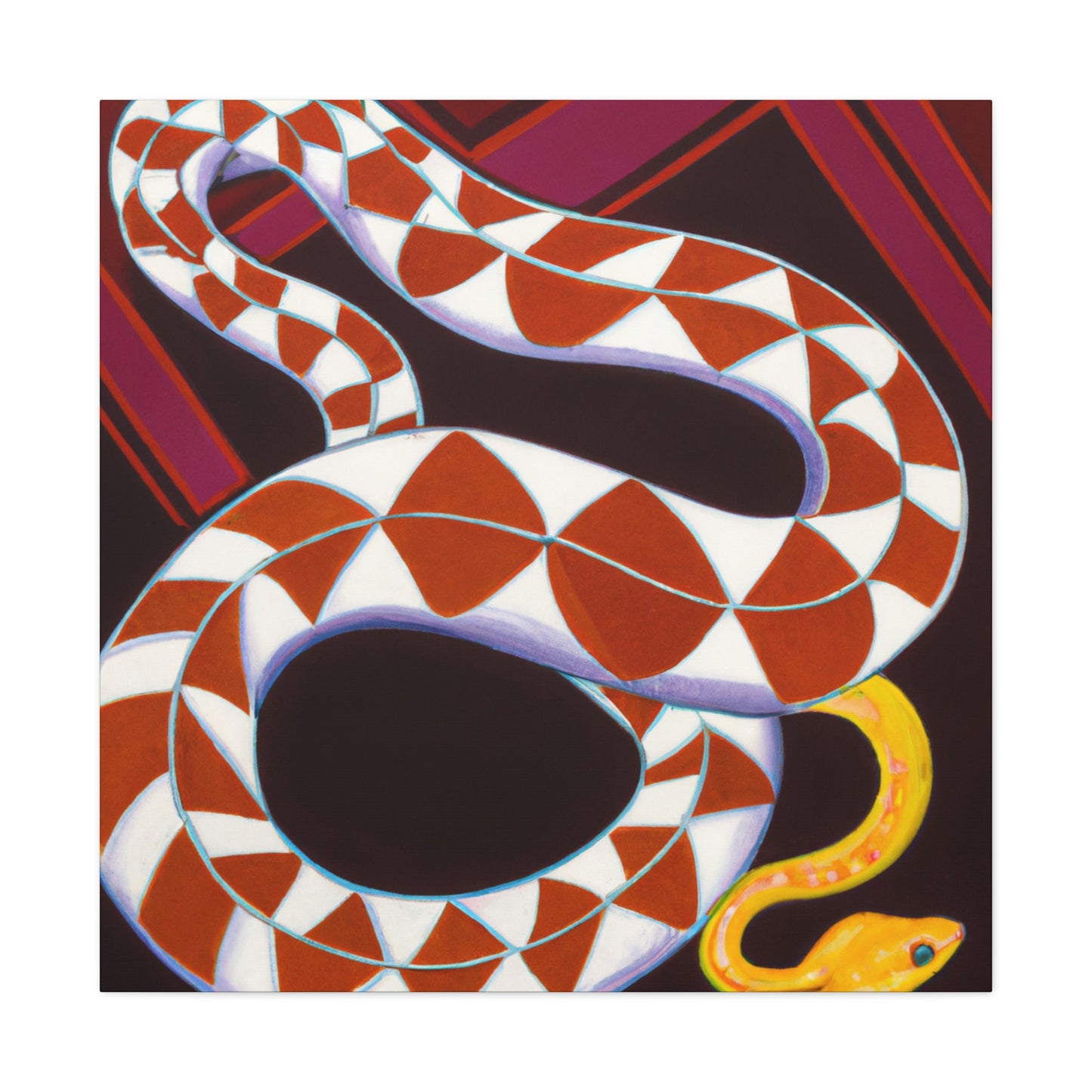 "Snake with Deco Poise" - Canvas