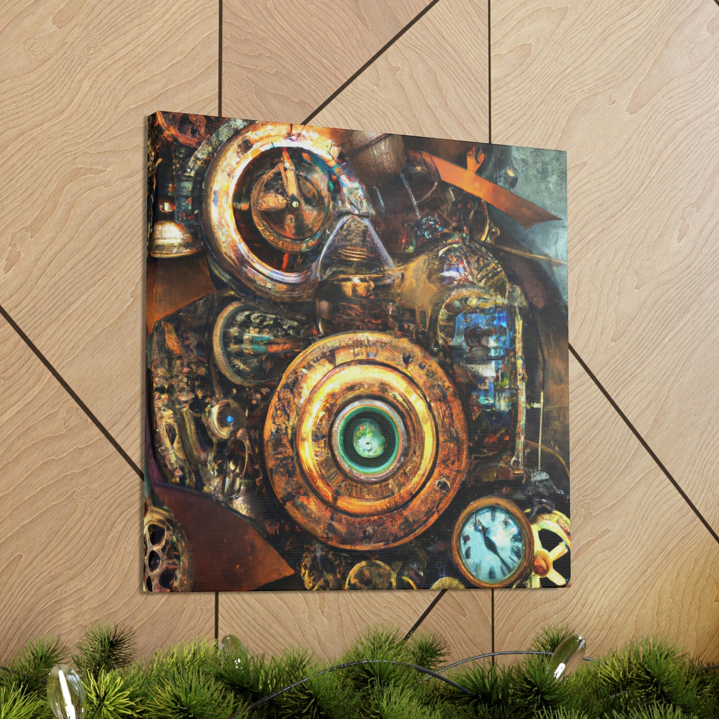 "Clockwork Obsidian Dream" - Canvas