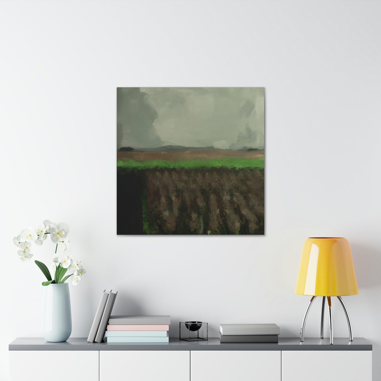 "Harvesting Corn Ablaze" - Canvas