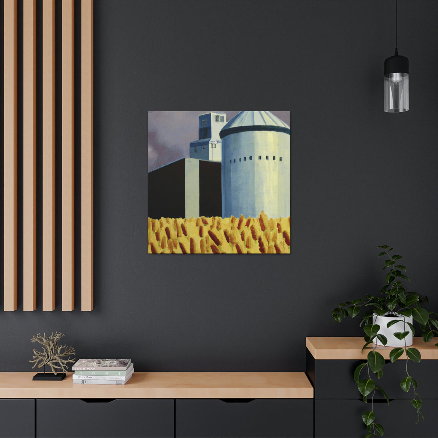 "Sunlit Gilded Silo" - Canvas