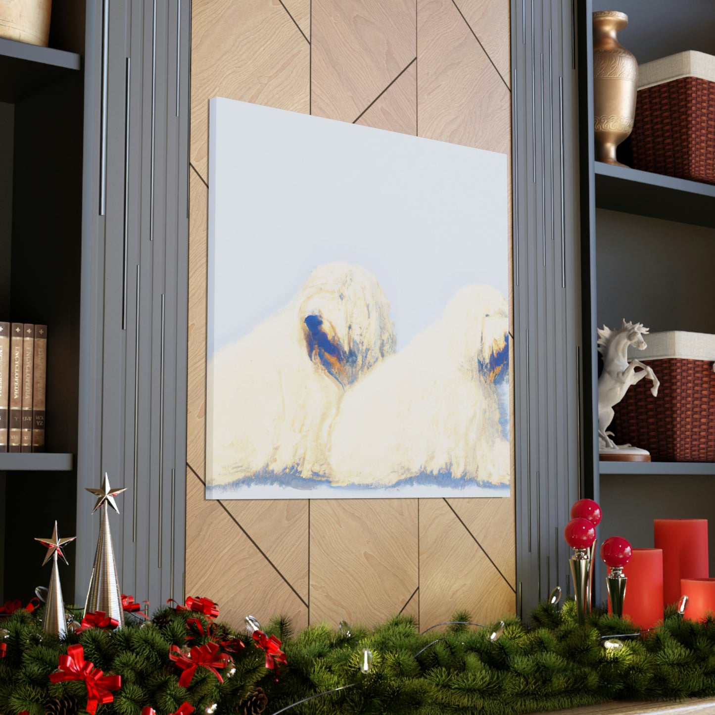 Old English Sheepdog Freedom - Canvas