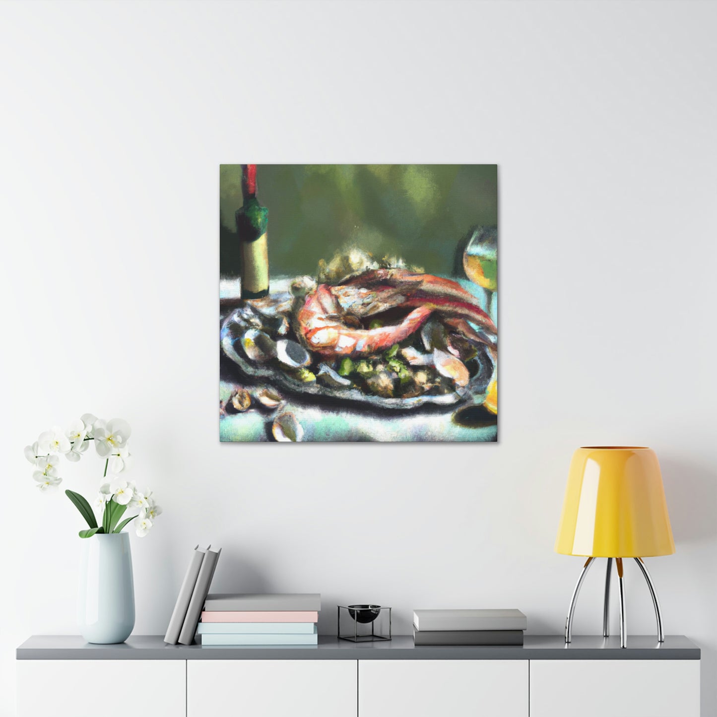 Seafood Through Abstract - Canvas