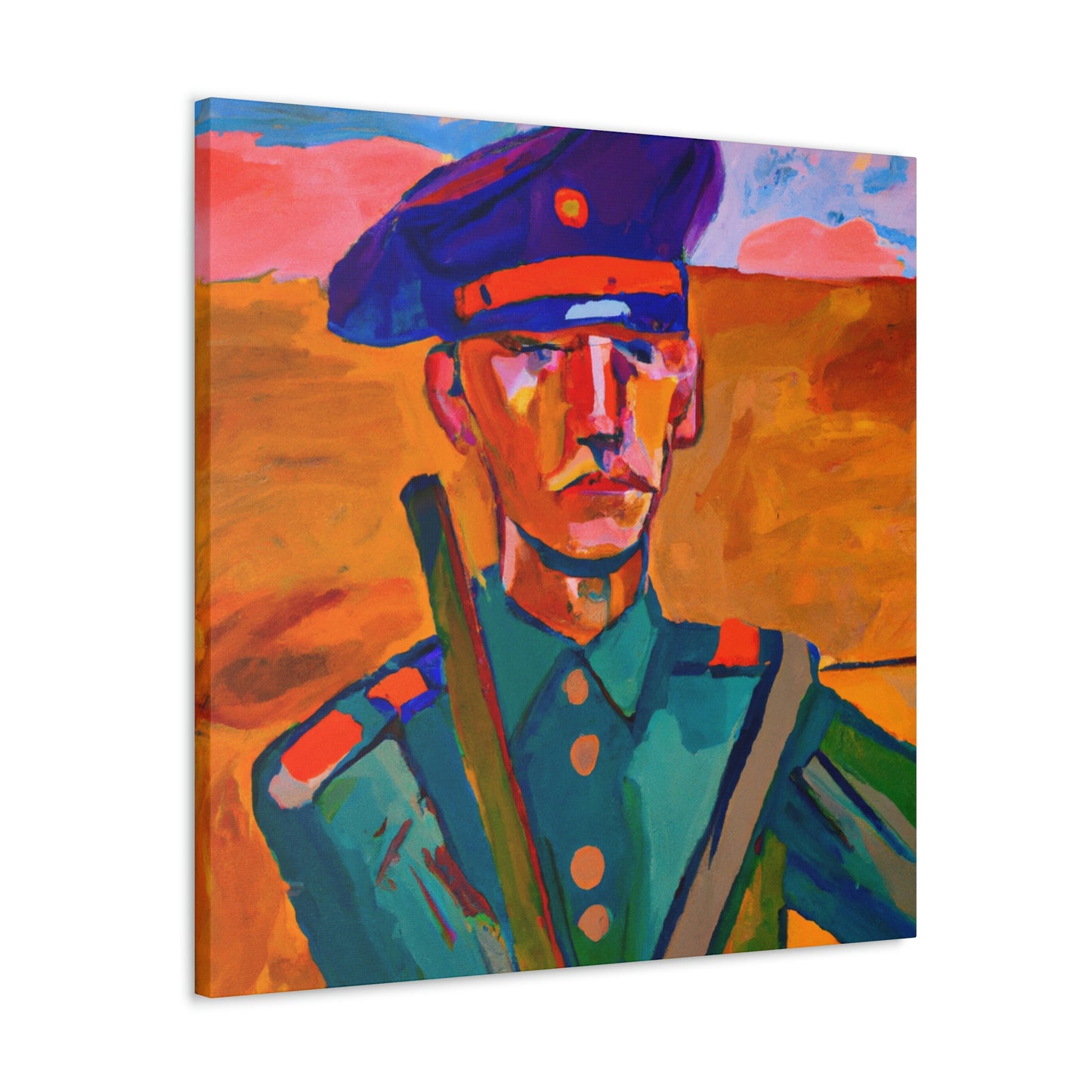 "Warrior with Fauvism" - Canvas