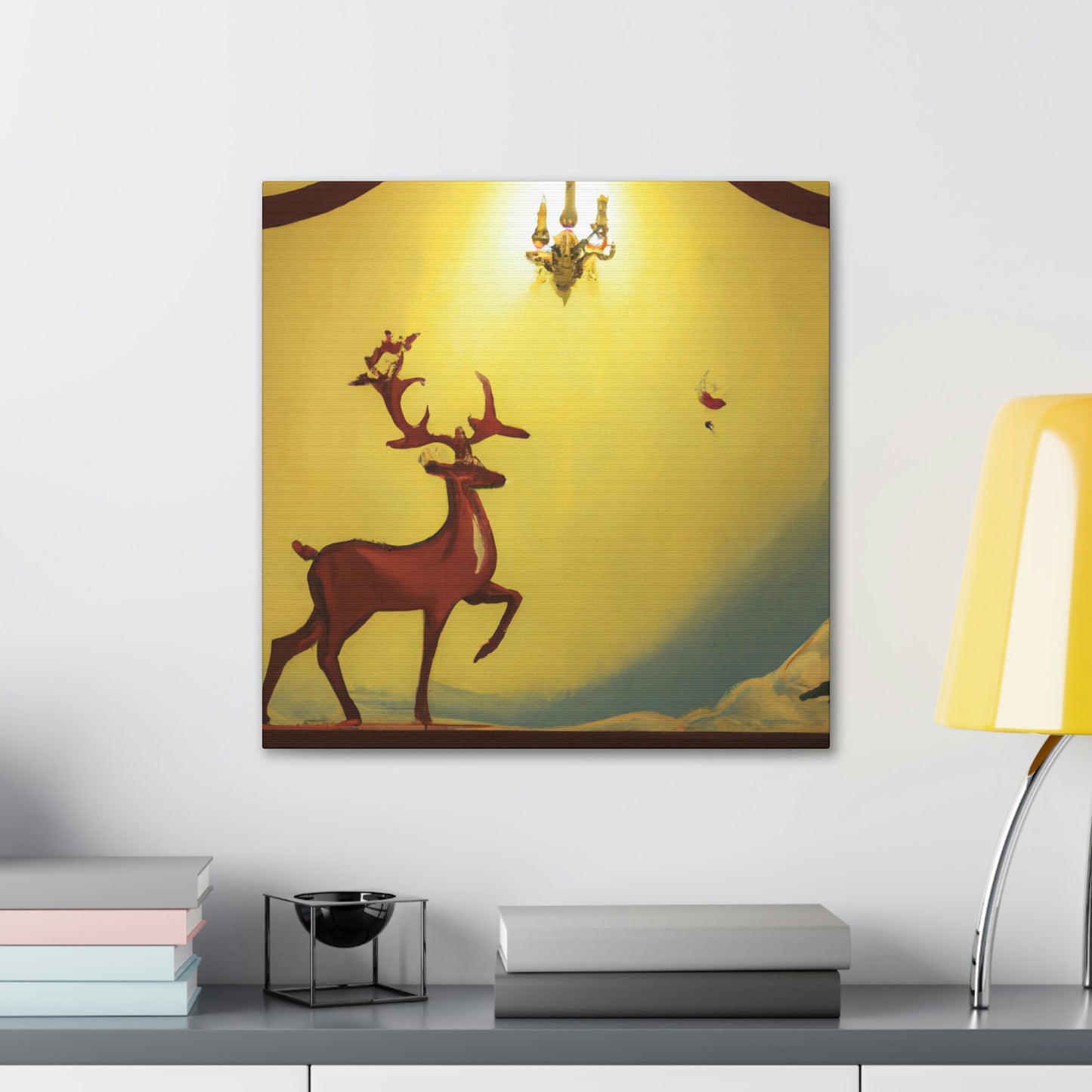 "Reindeer Art Deco" - Canvas