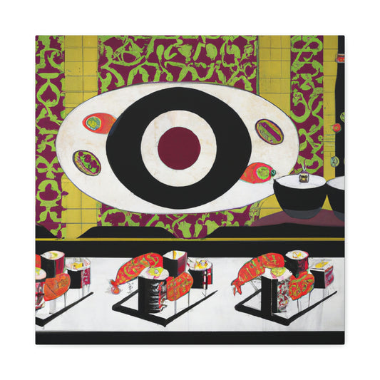 "Sushi Art Deco Dance" - Canvas