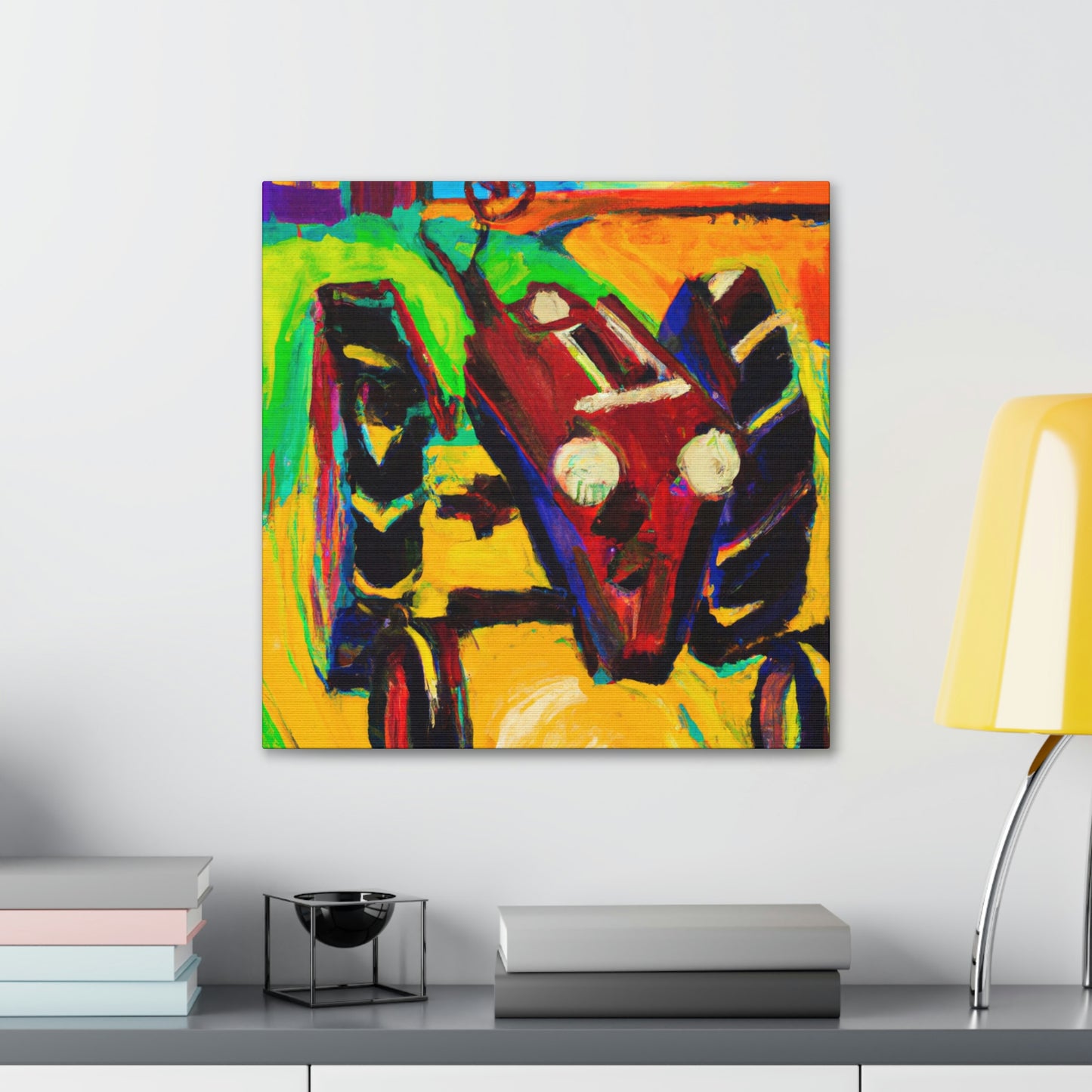 Tractor in Art Deco - Canvas