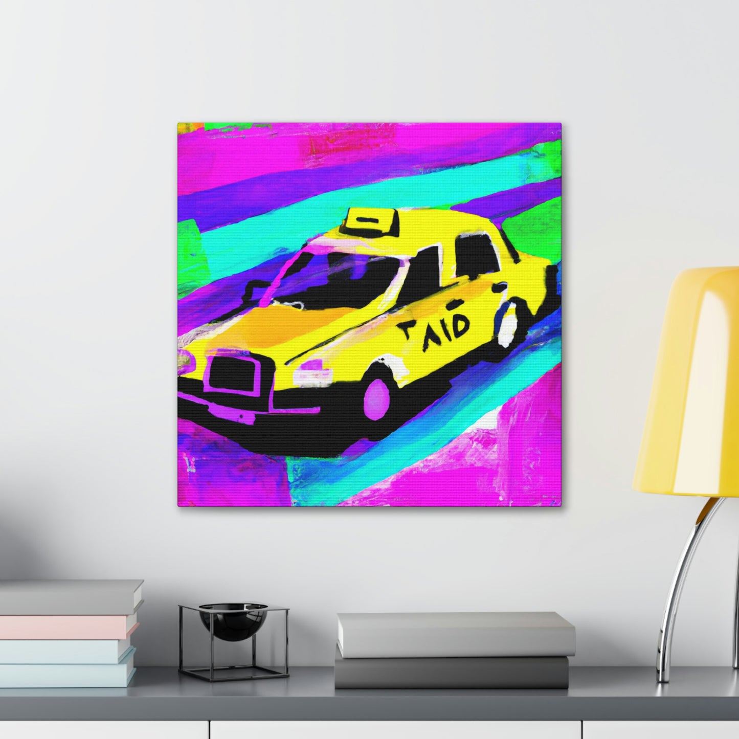 "Ride in Yellow Taxi" - Canvas