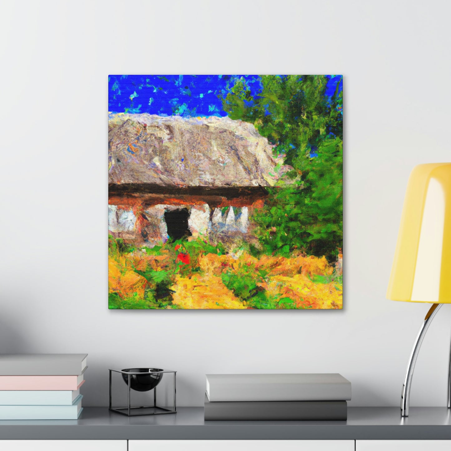 "Farmhouse at Dusk" - Canvas