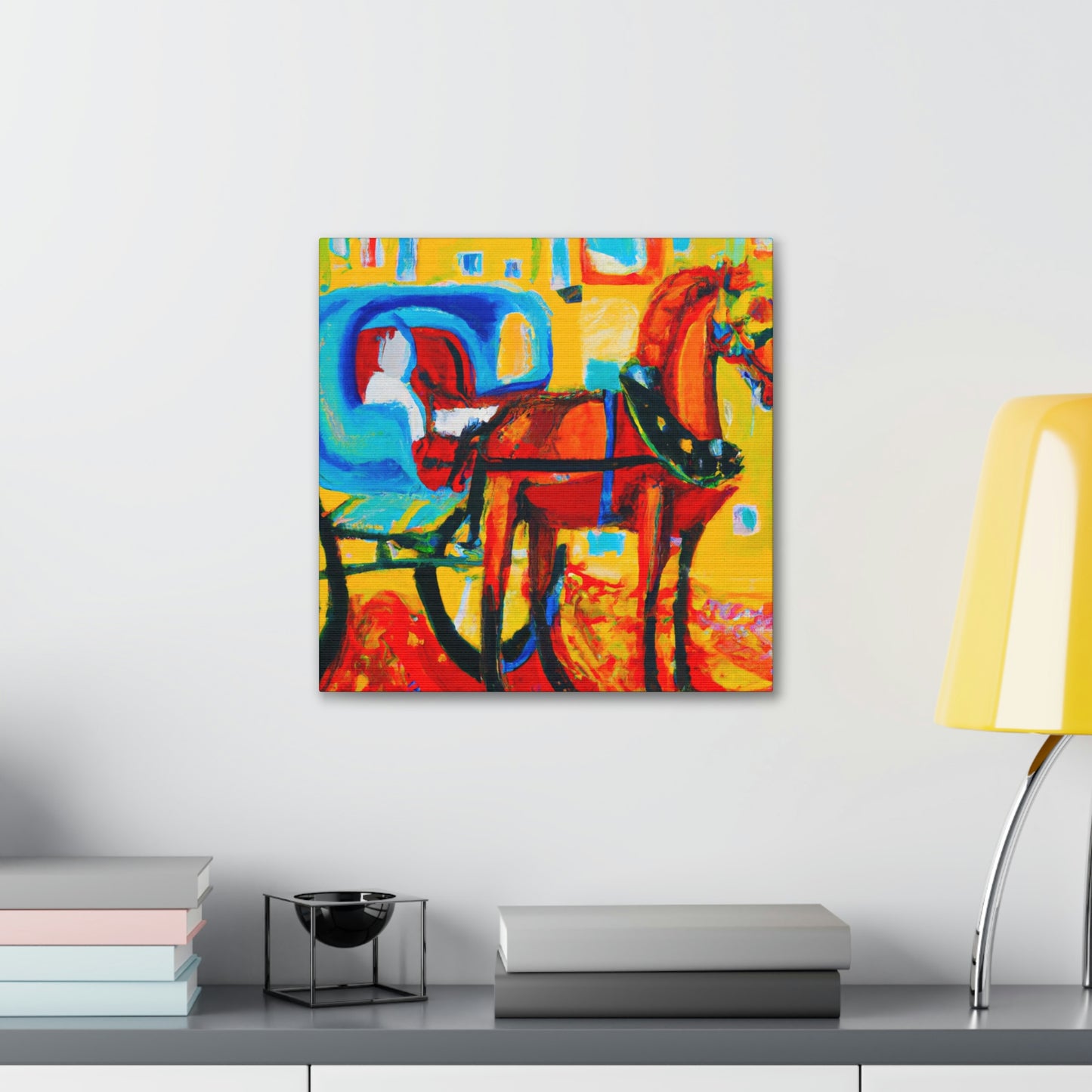 "Horse Drawn Carriage Ride" - Canvas