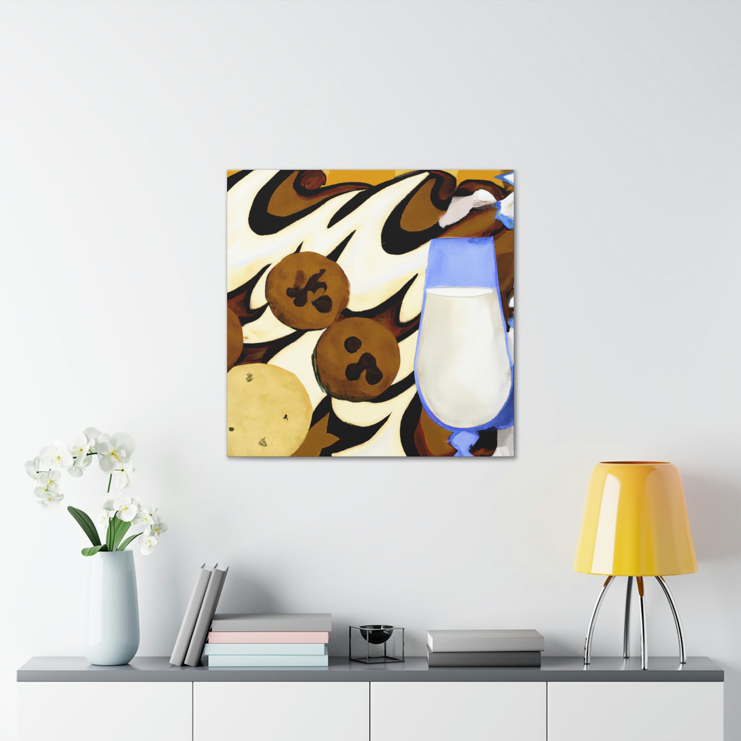 "Milk and Cookies Deco" - Canvas