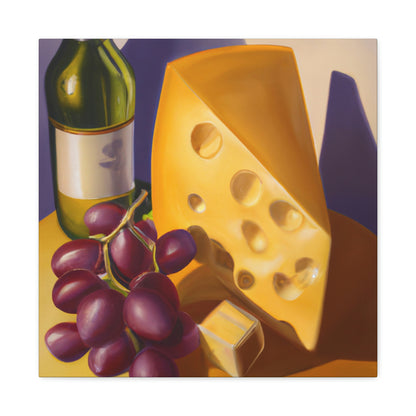 Cheese and Grapes Feast - Canvas