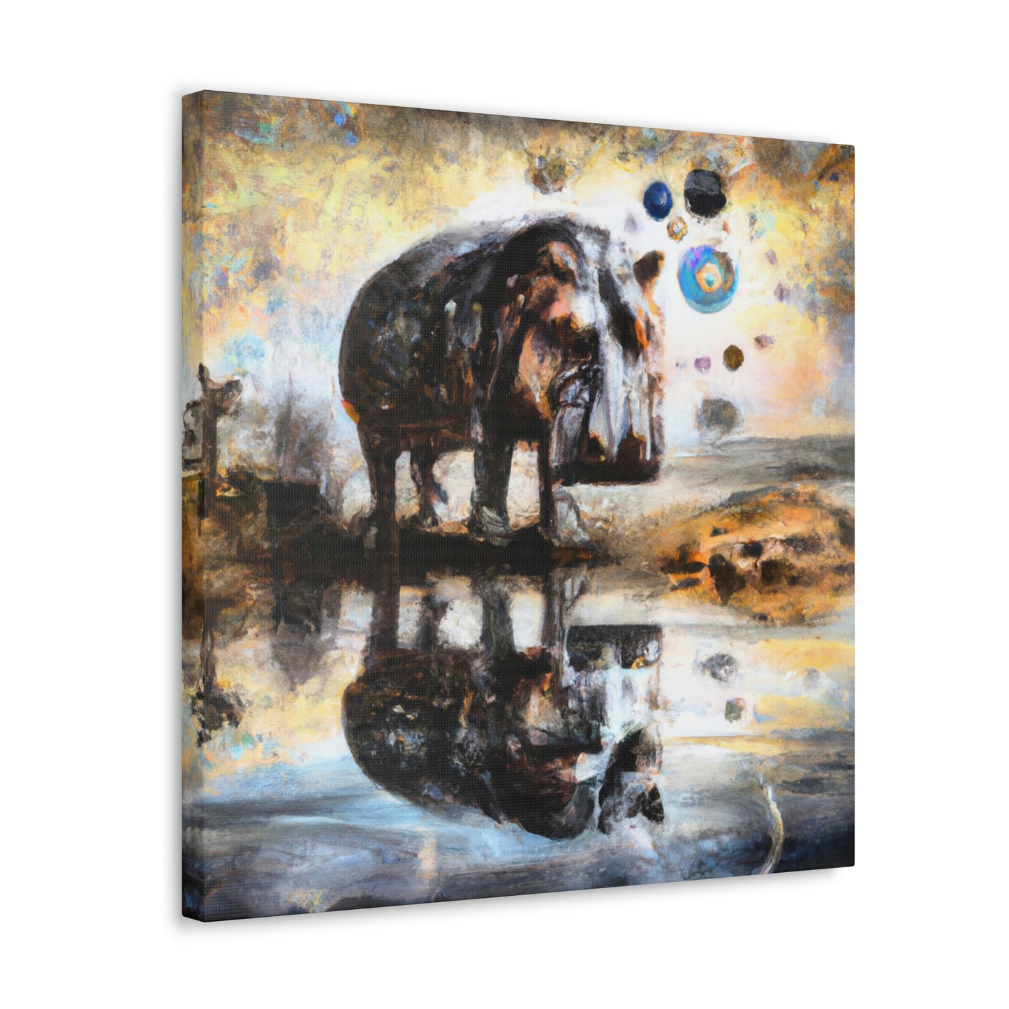 "Hippo in a Baroque" - Canvas