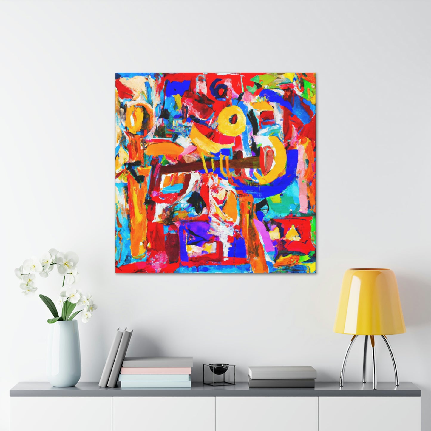 "Flute's Musical Hues" - Canvas