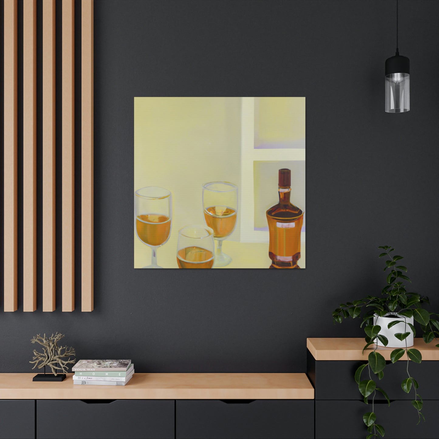 "Alcoholic Art Reflection" - Canvas