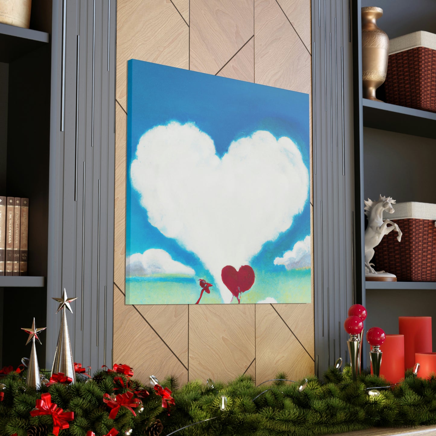 "Heart-Shaped Freedom Cloud" - Canvas