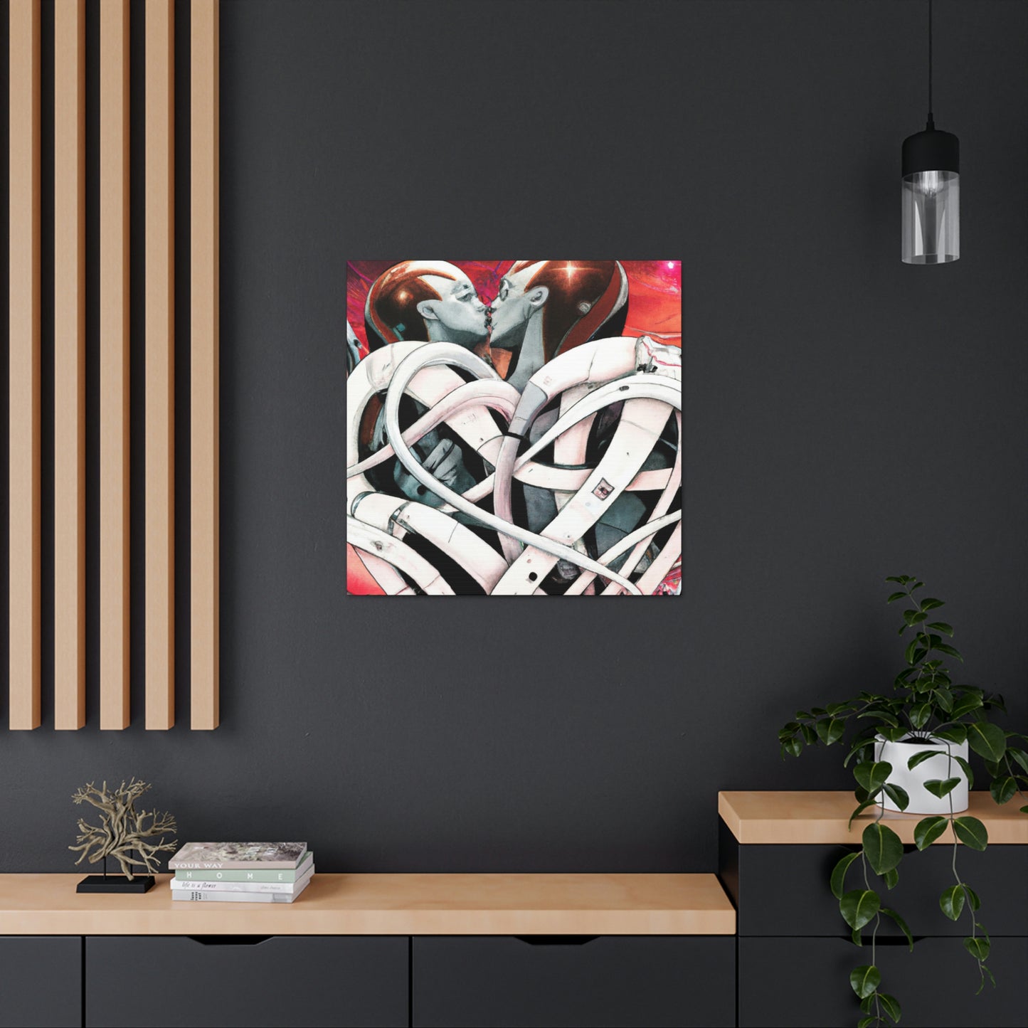 Intertwined Heart Bouquet - Canvas