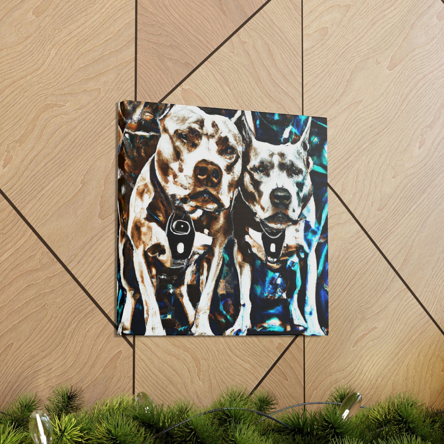 "Pitbull Dreams Surreal" - Canvas