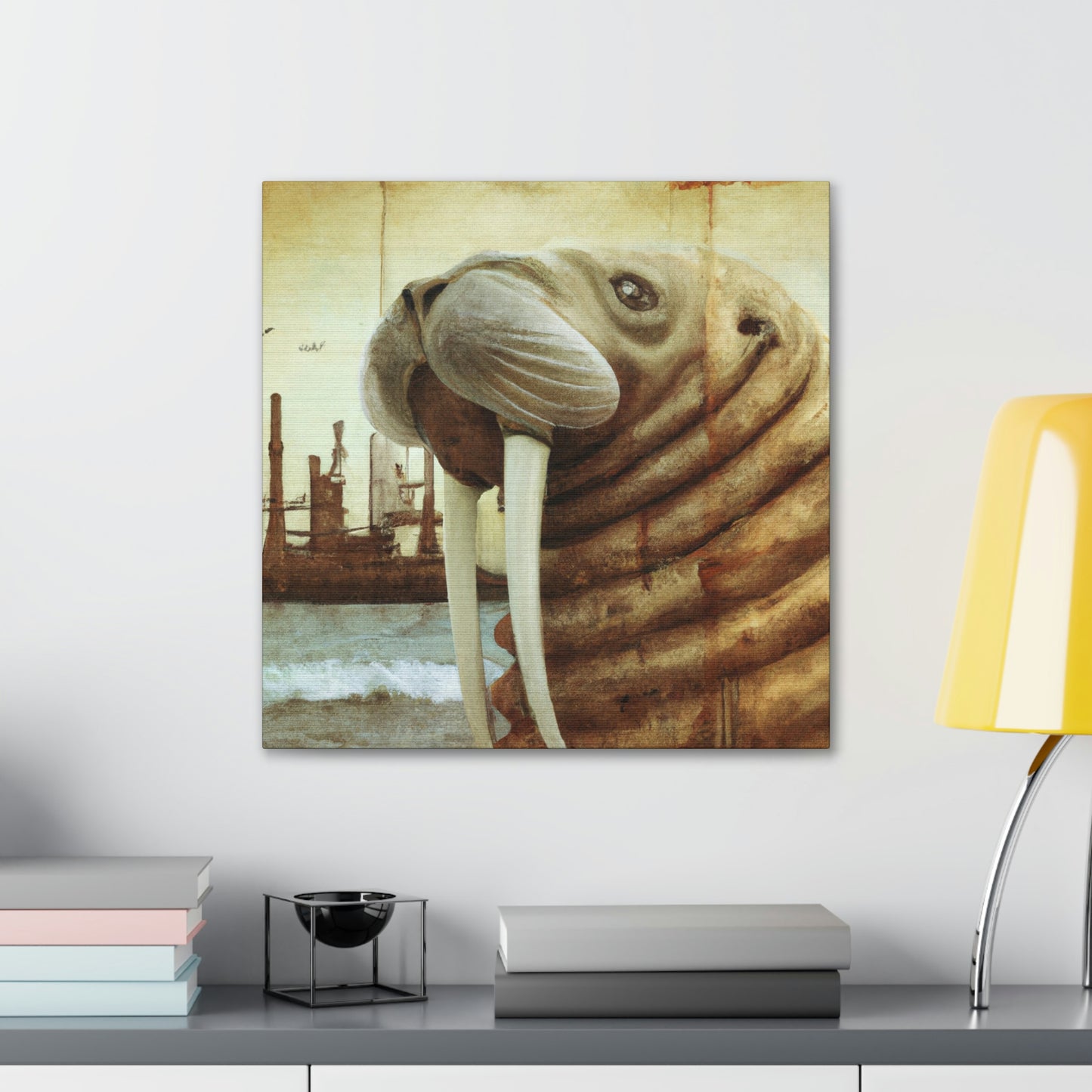 Walrus of Steampunk Era - Canvas