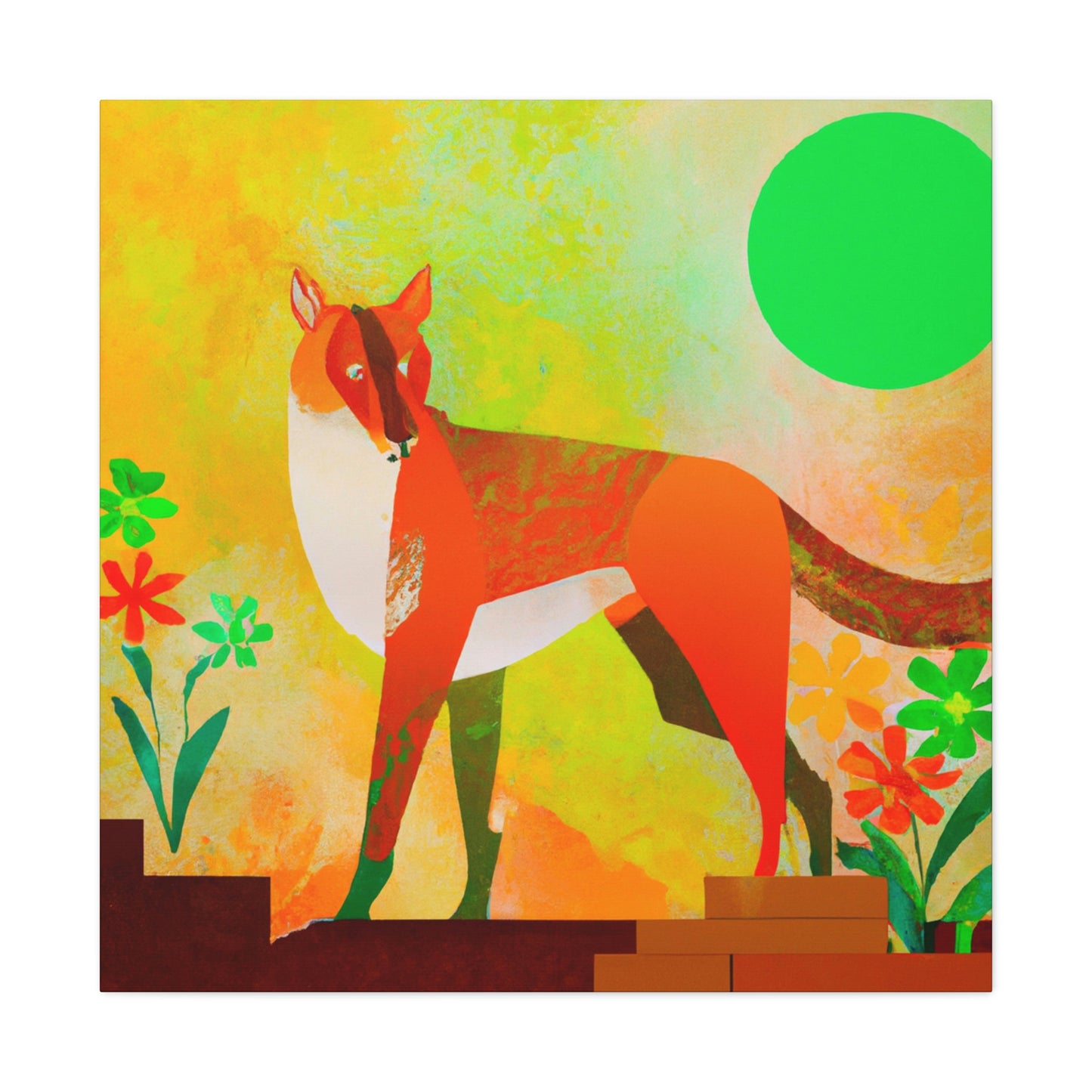 Dhole in Art Deco - Canvas