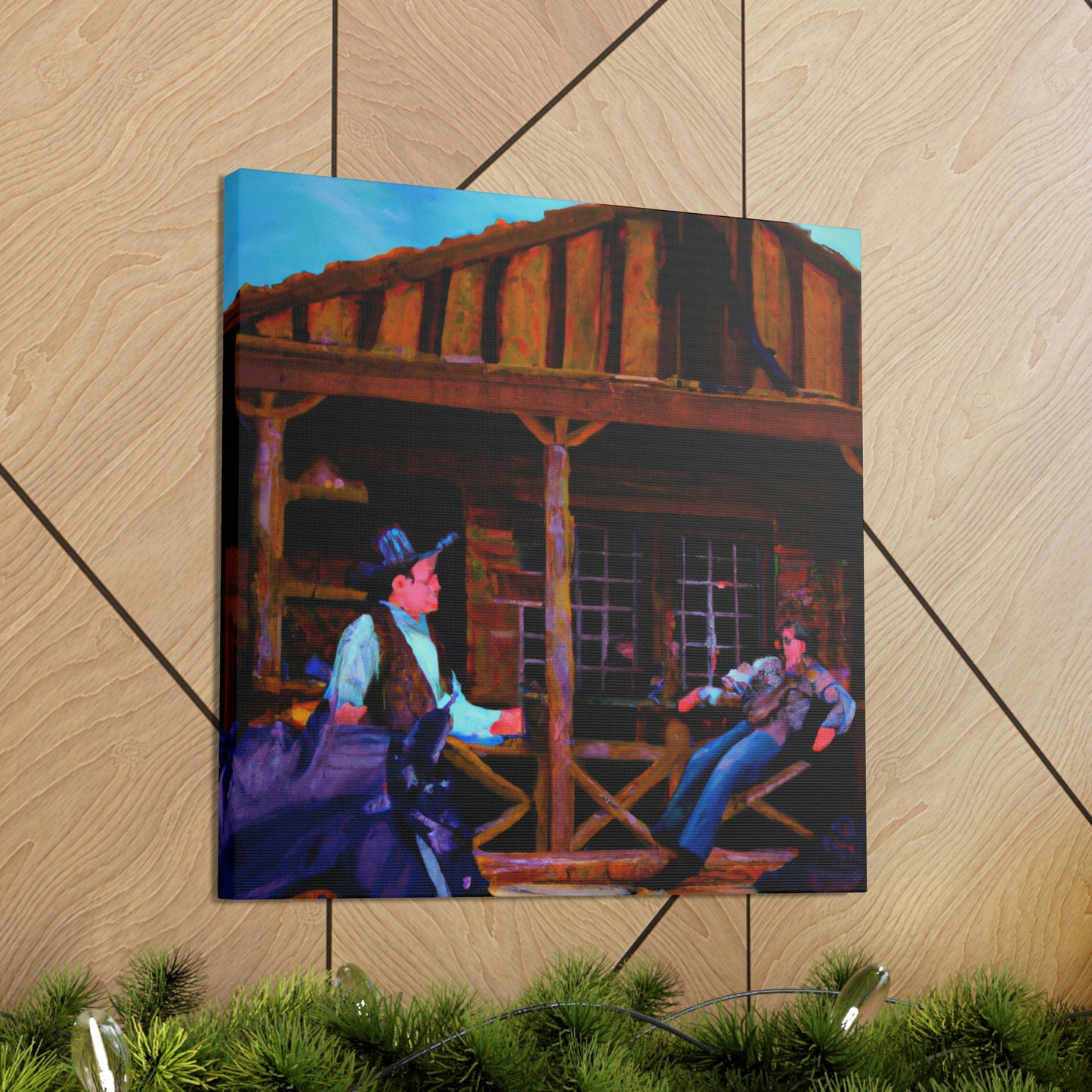 "Saloon Life Scene" - Canvas