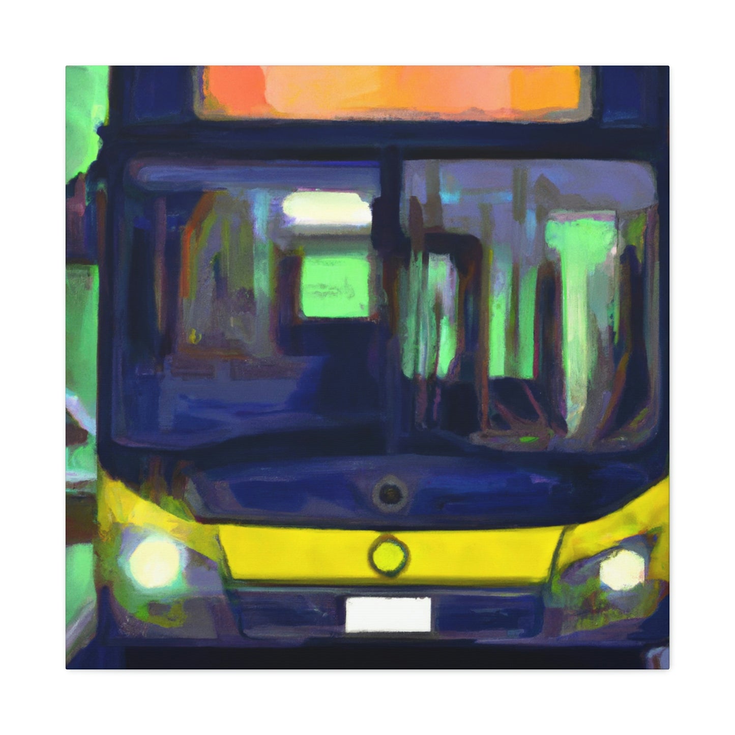 Bus on the Move - Canvas