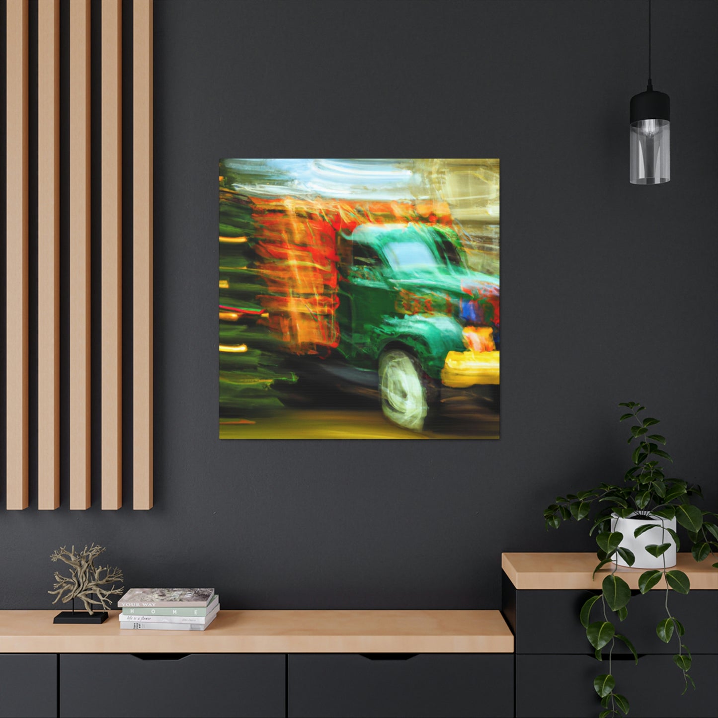 "Truck with Christmas Cheer" - Canvas