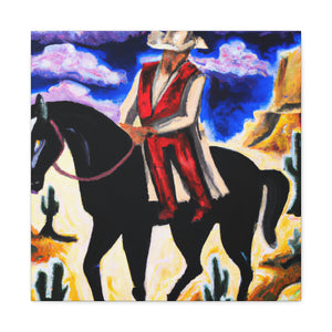 Wandering Cowboy Sunset - Canvas