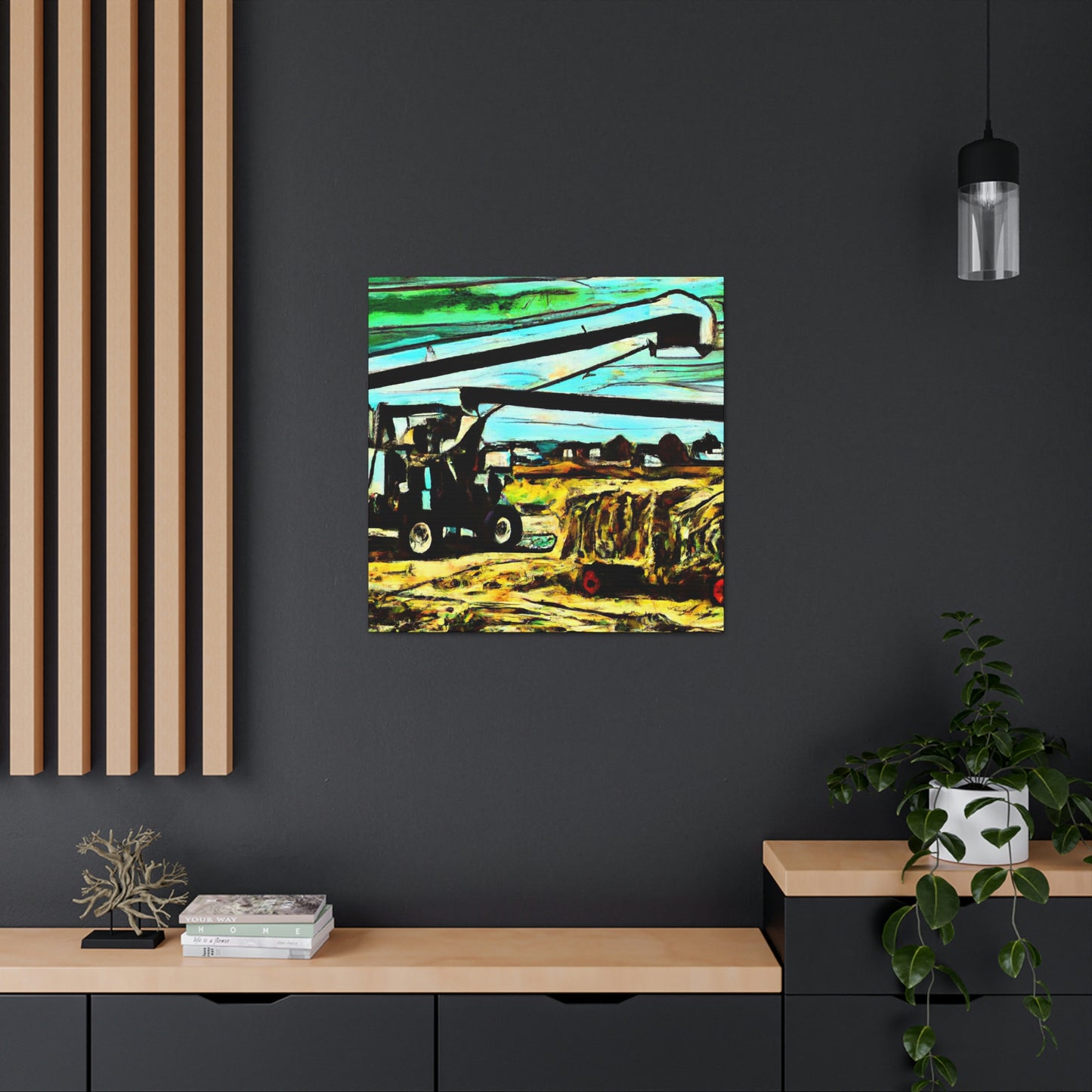 "Hay Baler at Dusk" - Canvas