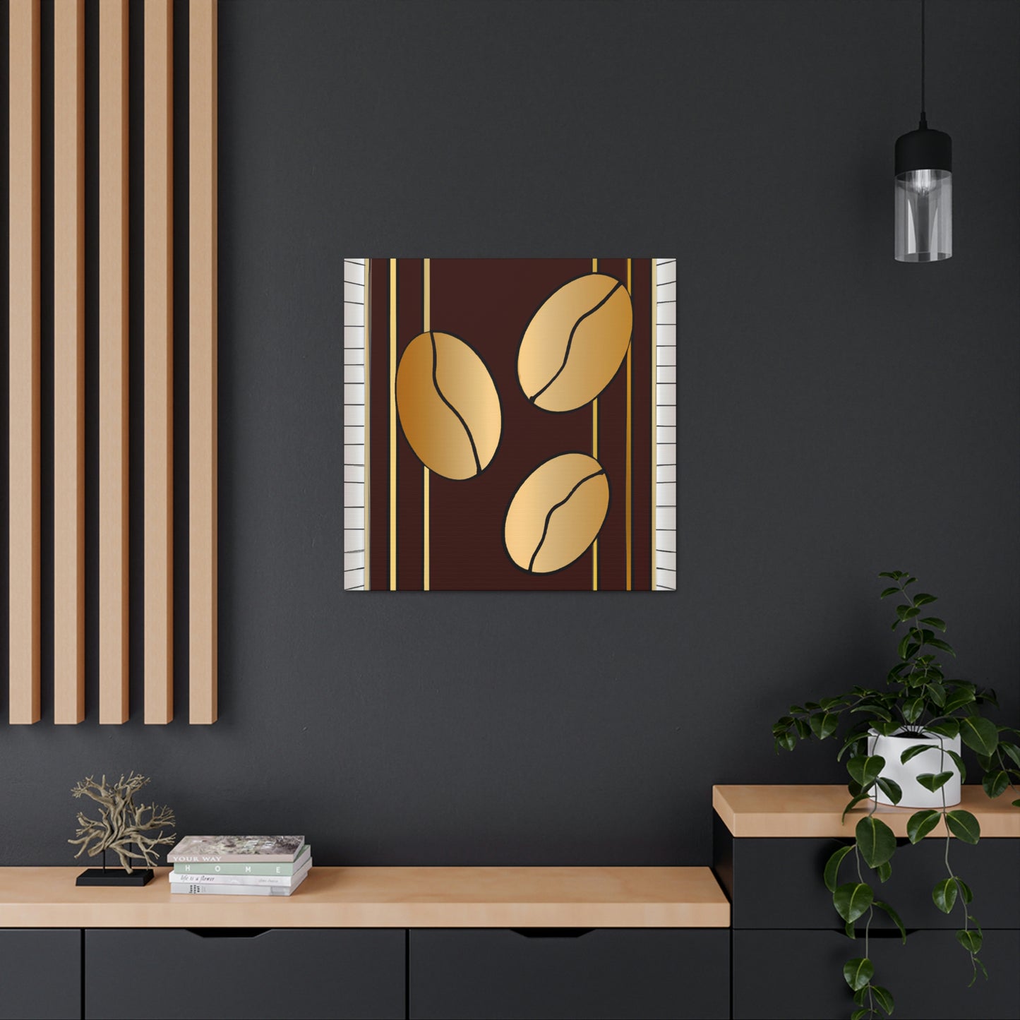 "Coffee Beans: Roasted Art" - Canvas