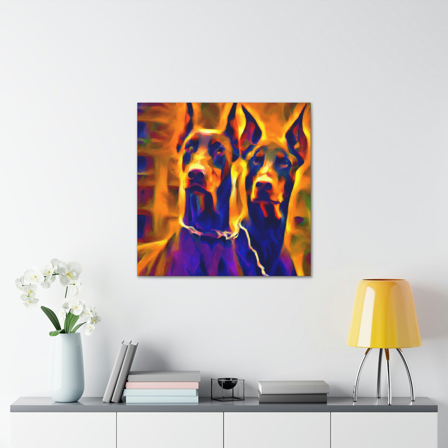 "Loyal Doberman Dreams" - Canvas