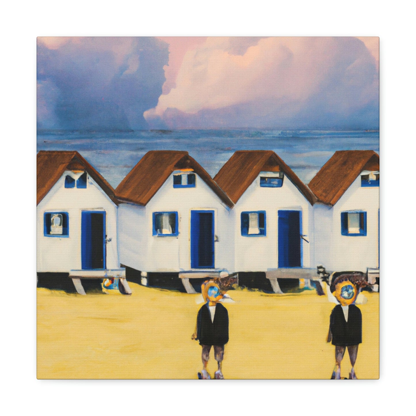 Surreal Seaside Cottages - Canvas