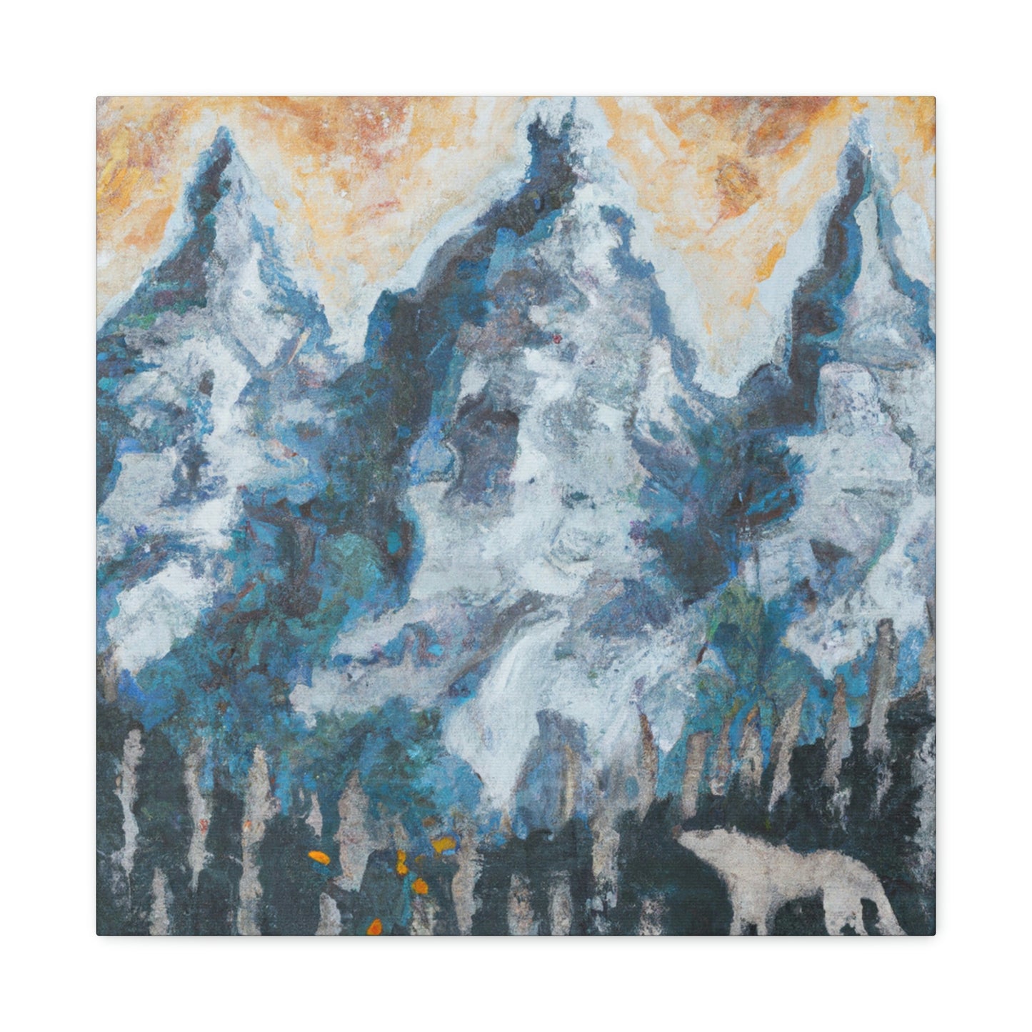 Wolf in the Woods - Canvas