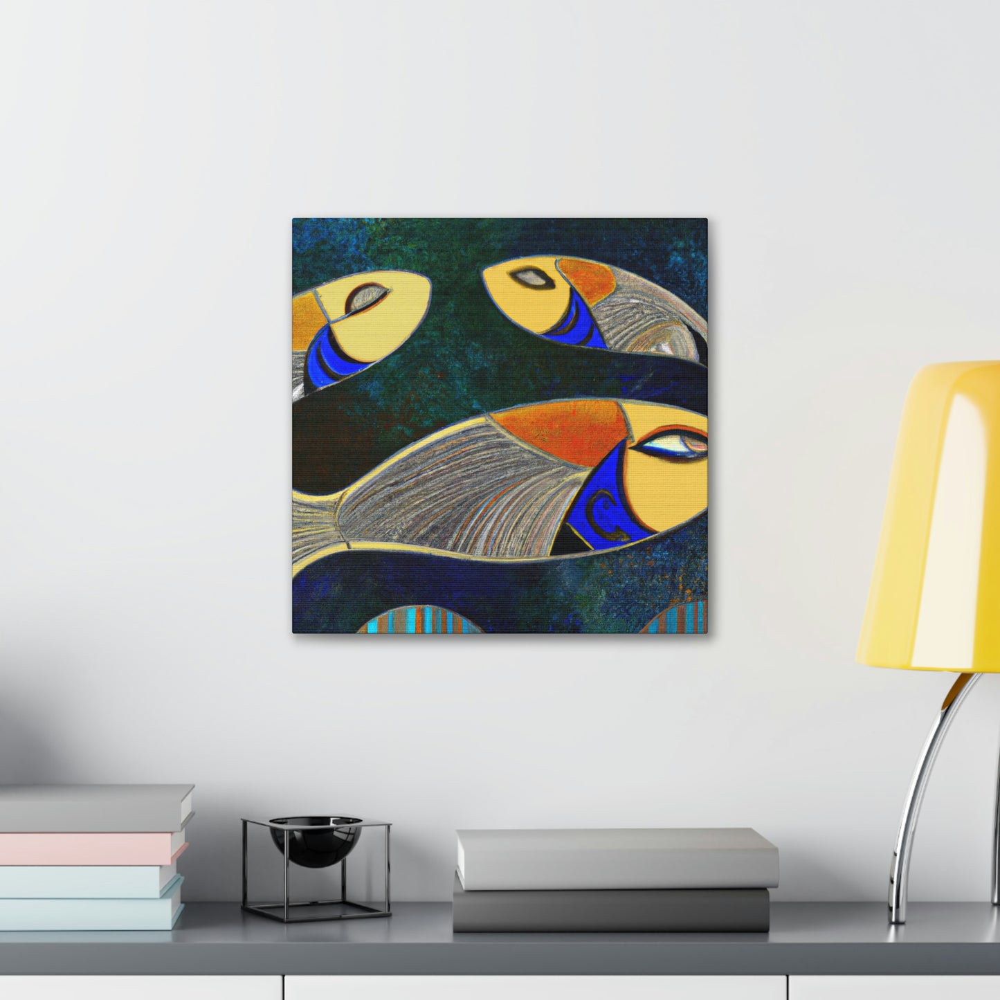 "Dancing Killifish Splendor" - Canvas