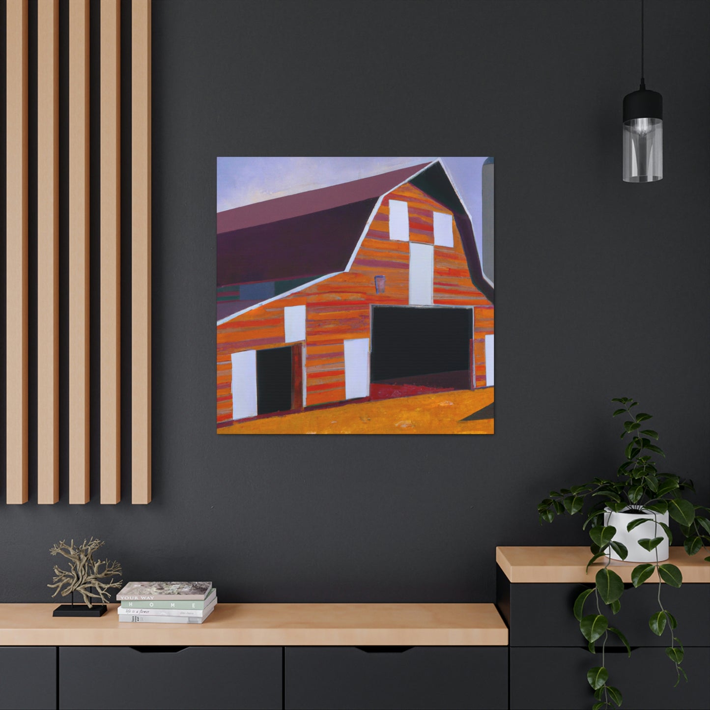 "Deco Barn Sunrise" - Canvas