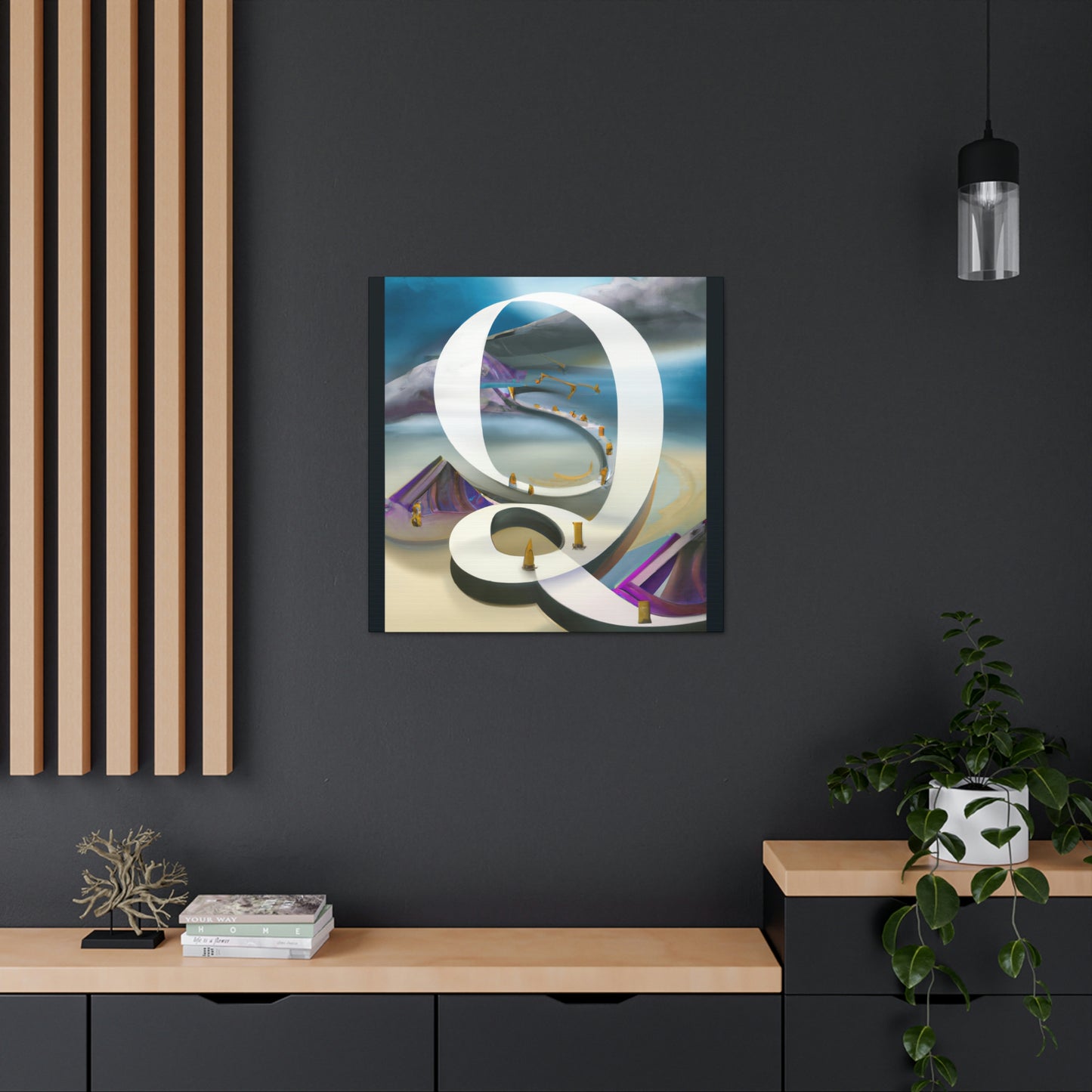 "Q in Art Deco" - Canvas