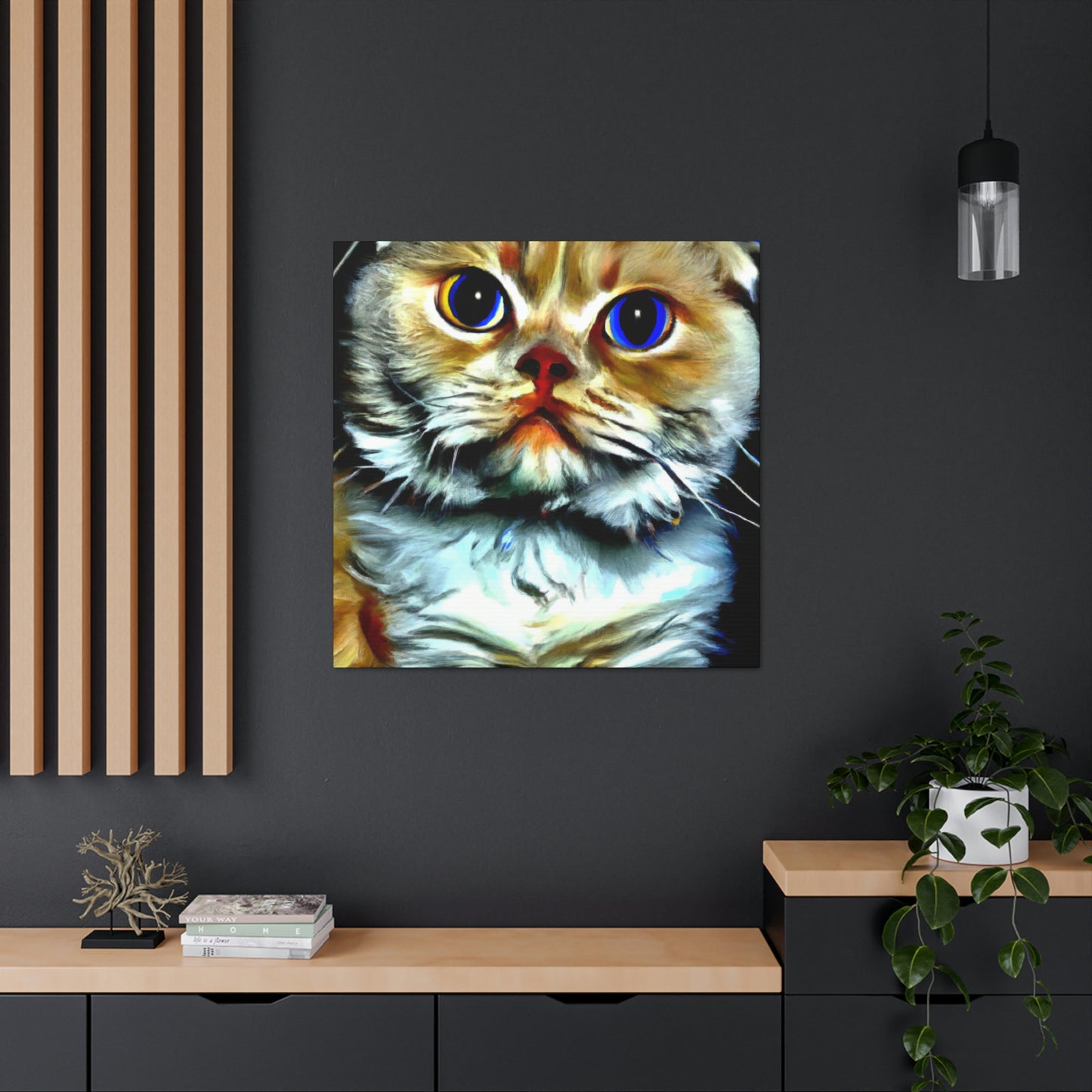 Feline Furry Enchantment - Canvas