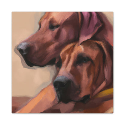 "Radiant Ridgeback Reflection" - Canvas