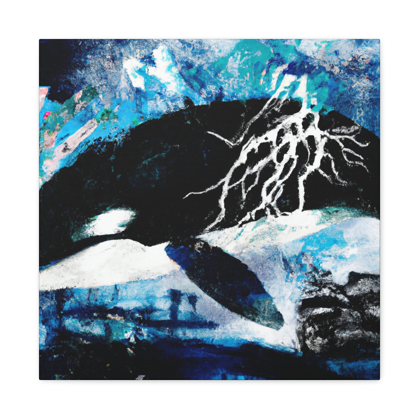 Whale in Abstract Form - Canvas