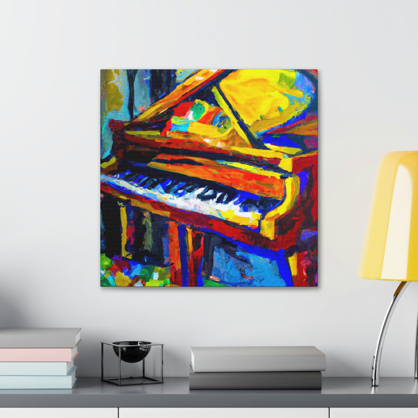 "Playing Piano in Color" - Canvas