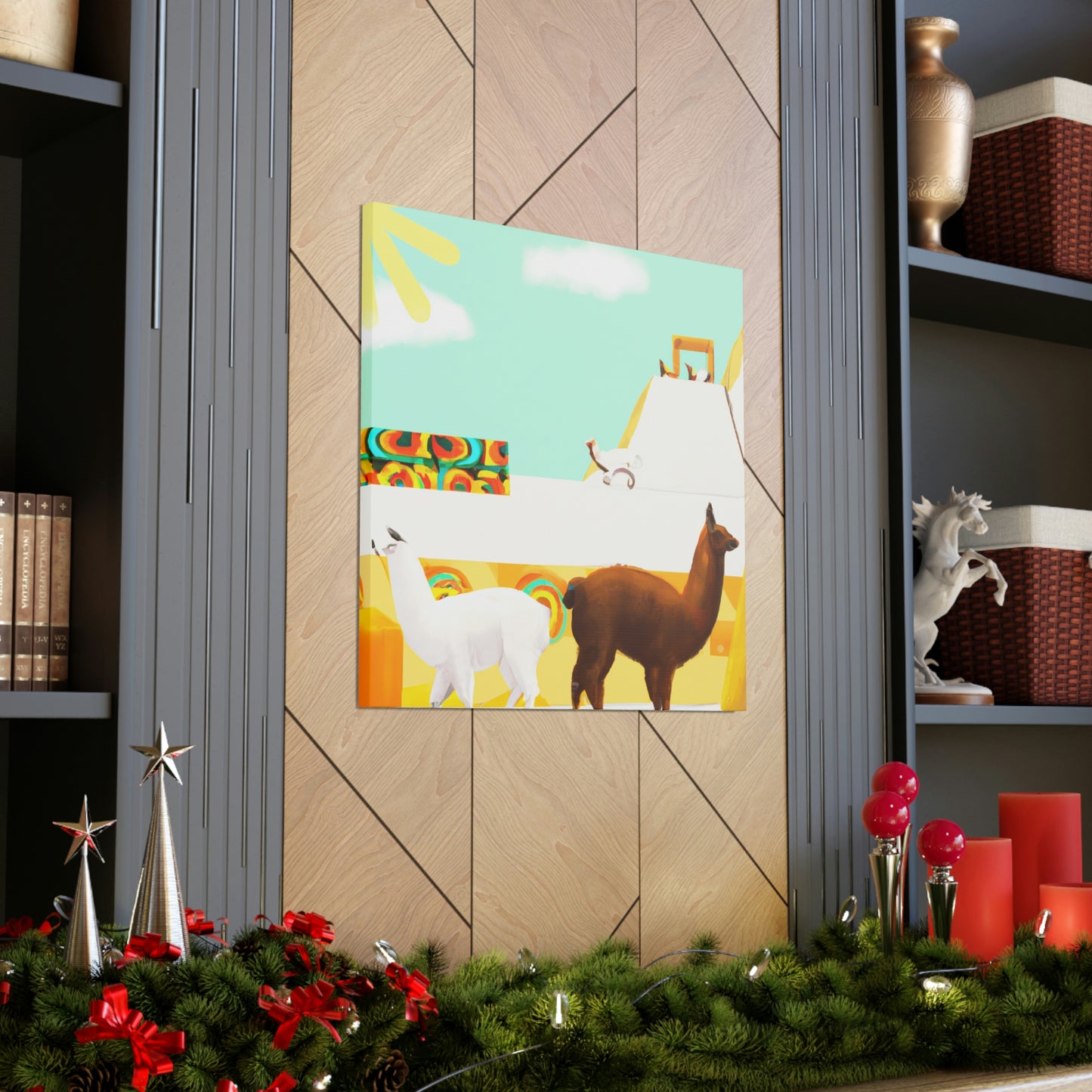 Llama in Art Deco - Canvas