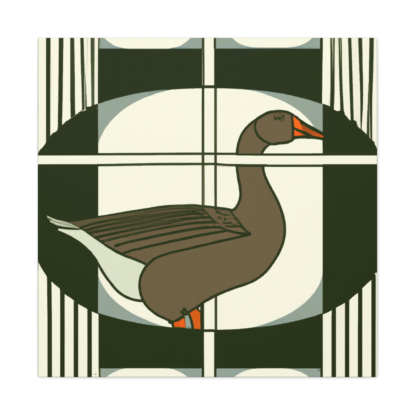 Goose in Deco Style - Canvas