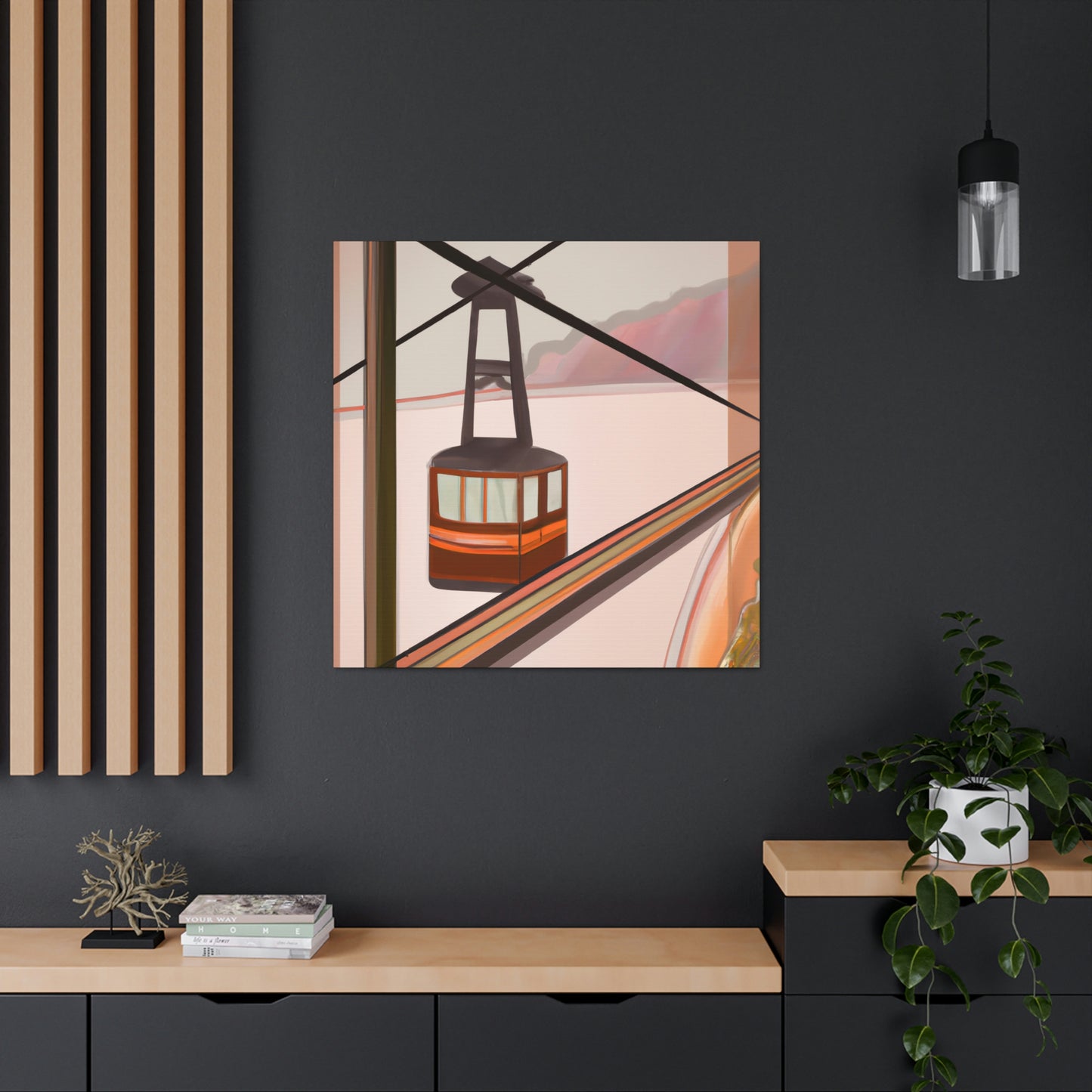 "Cable Car Dreams 1920s" - Canvas