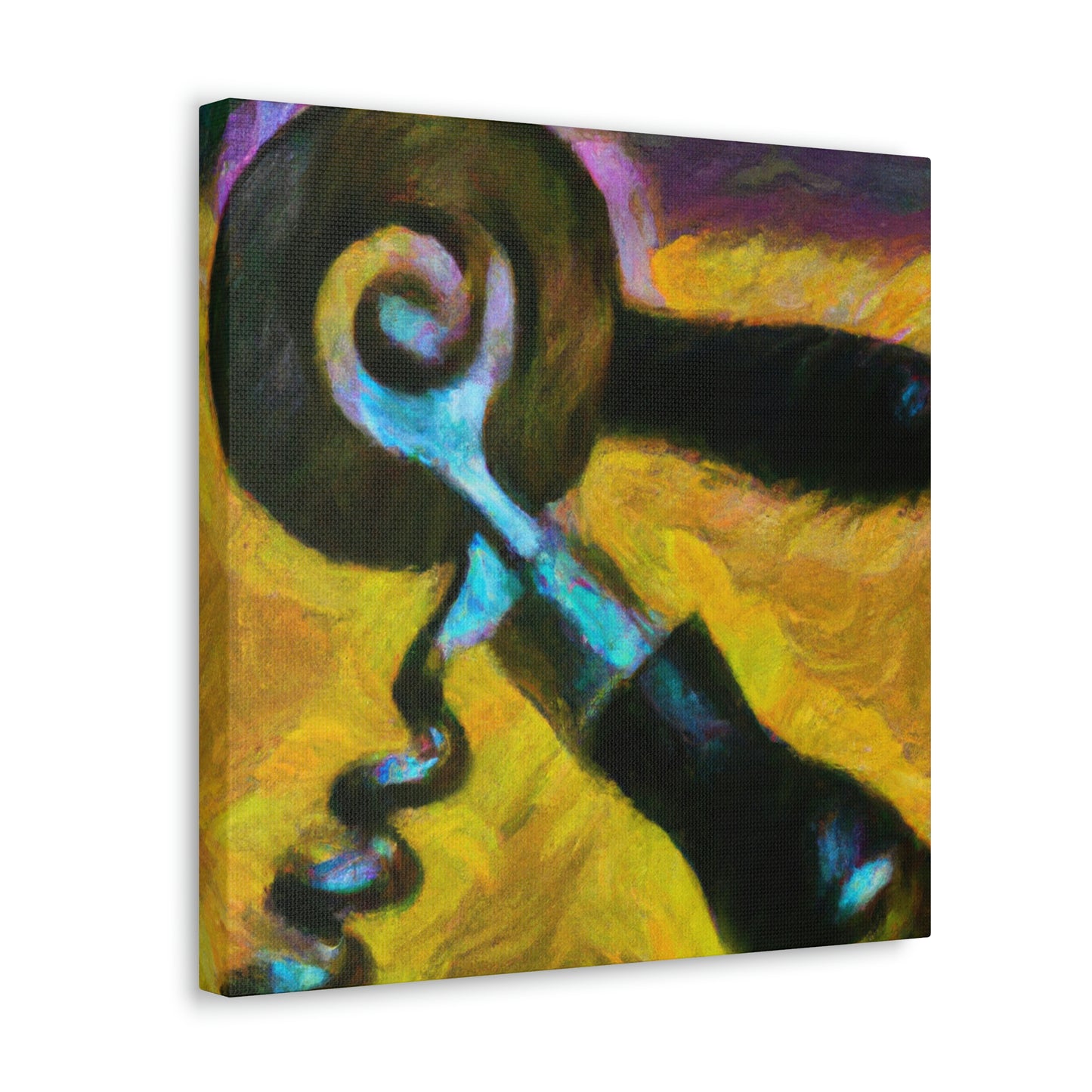 Corkscrew in Turquoise - Canvas